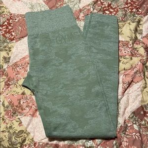Green camo leggings